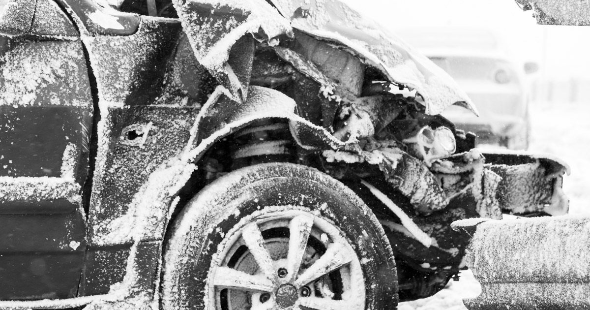 winter car accident