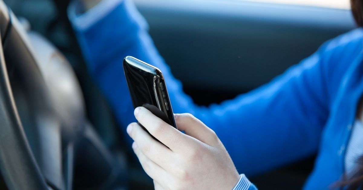 Texting at a Traffic Light